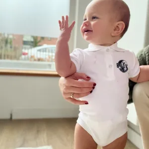Print polo romper